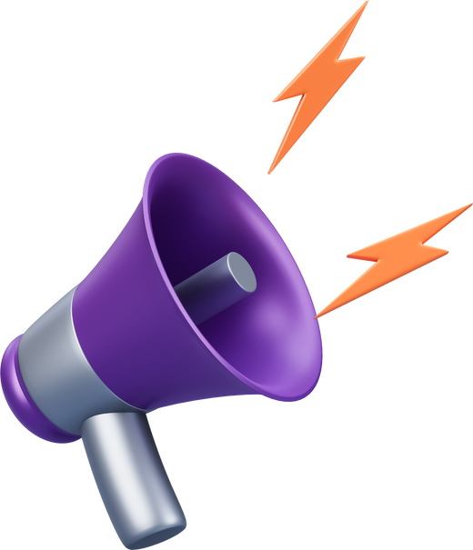 Megaphone icon isolated 3d render illustration